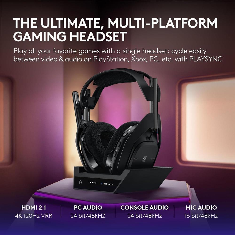 Logitech G Astro A50 X Auriculares Gaming Inalámbricos Multi-Plataforma con Base para PS5/Xbox/PC