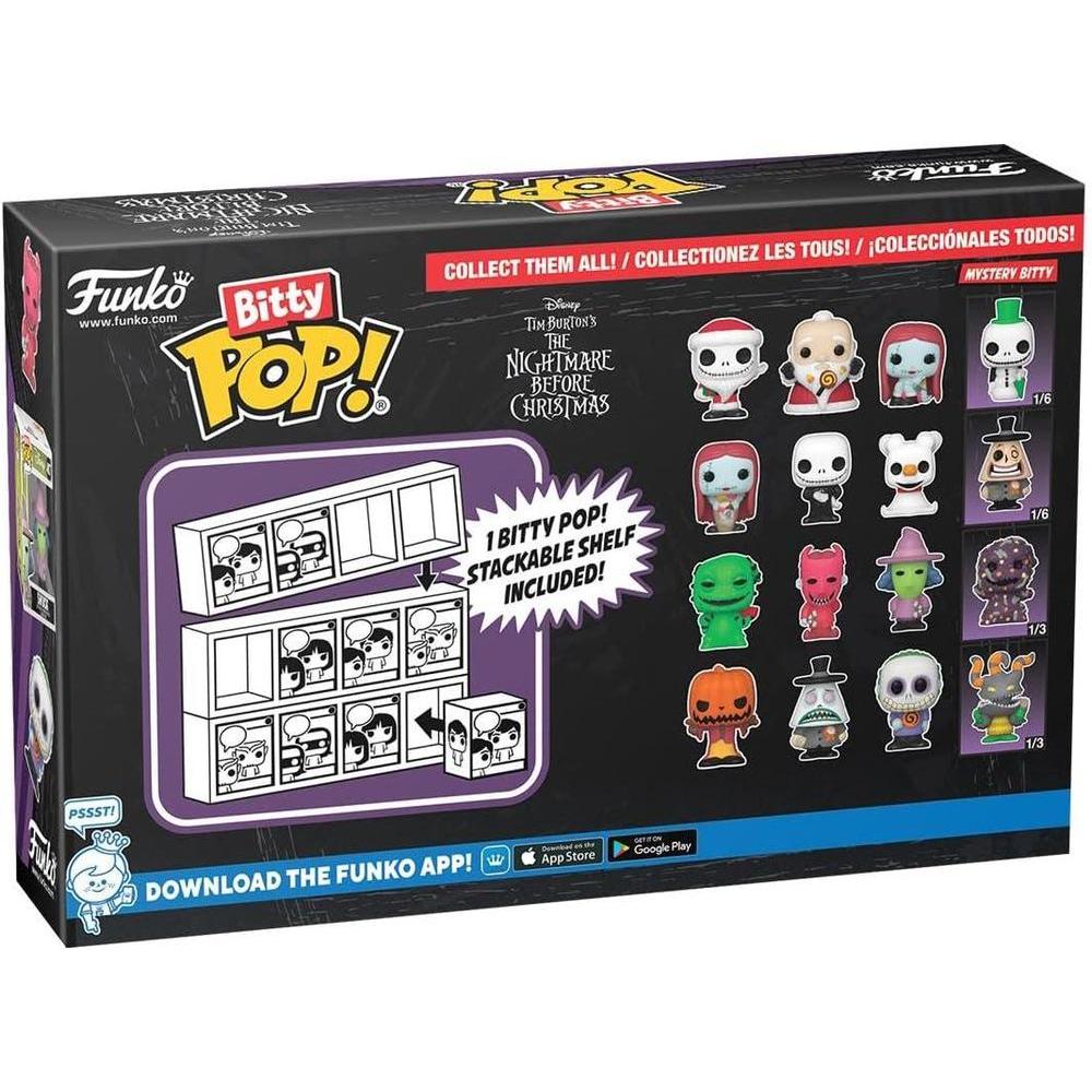 Funko Bitty Pop! The Nightmare Before Christmas Mini juguetes coleccionables paquete de 4 figuras 2.29 cm – Calabaza King, alcalde, barril y misterio