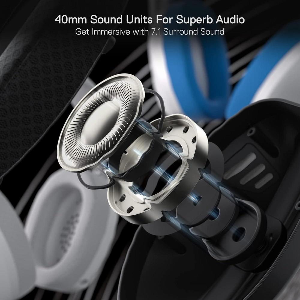 Auriculares inalámbricos Redragon H848 BT para juegos, ligeros, sonido envolvente, micrófono desmontable, multiplataforma