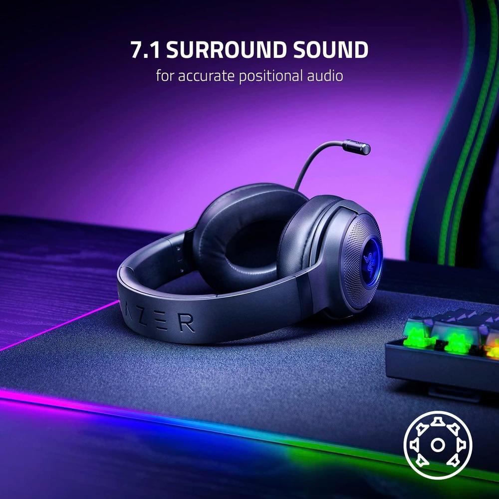 Auriculares Razer Kraken V3 X USB para juegos con micrófono cardioide y sonido 7.1 RGB