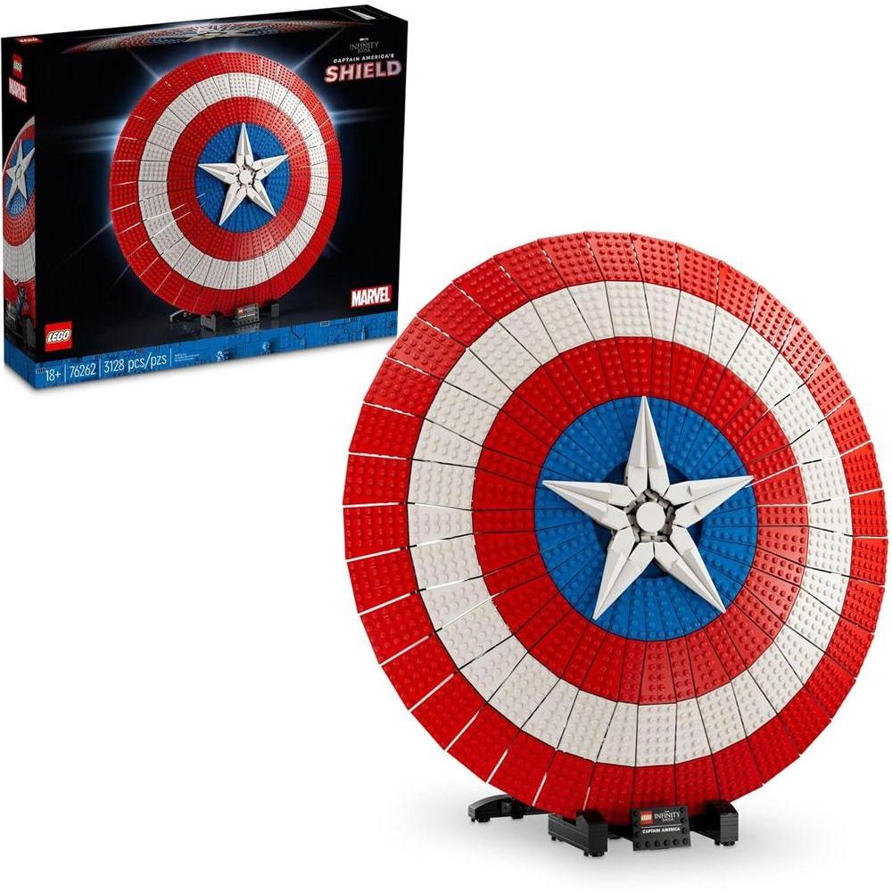 LEGO Marvel Captain America’s Shield 76262 Model Kit for Adults, Collectible Replica of Captain America’s Iconic Shield, This Disney Marvel Building Set for Adults Makes a Great Graduation Gift