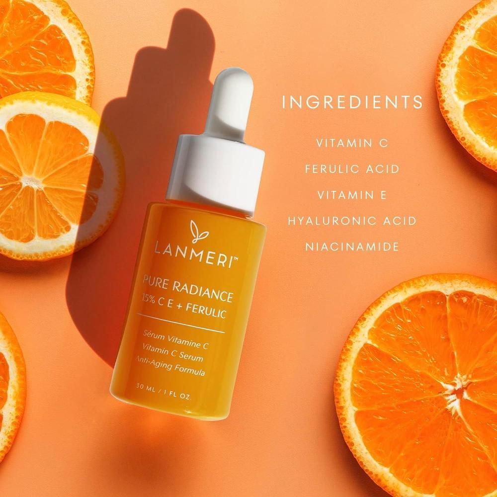 Lanmeri Serum Facial 15% Vitamina C + E + Ácido Ferúlico 30ml