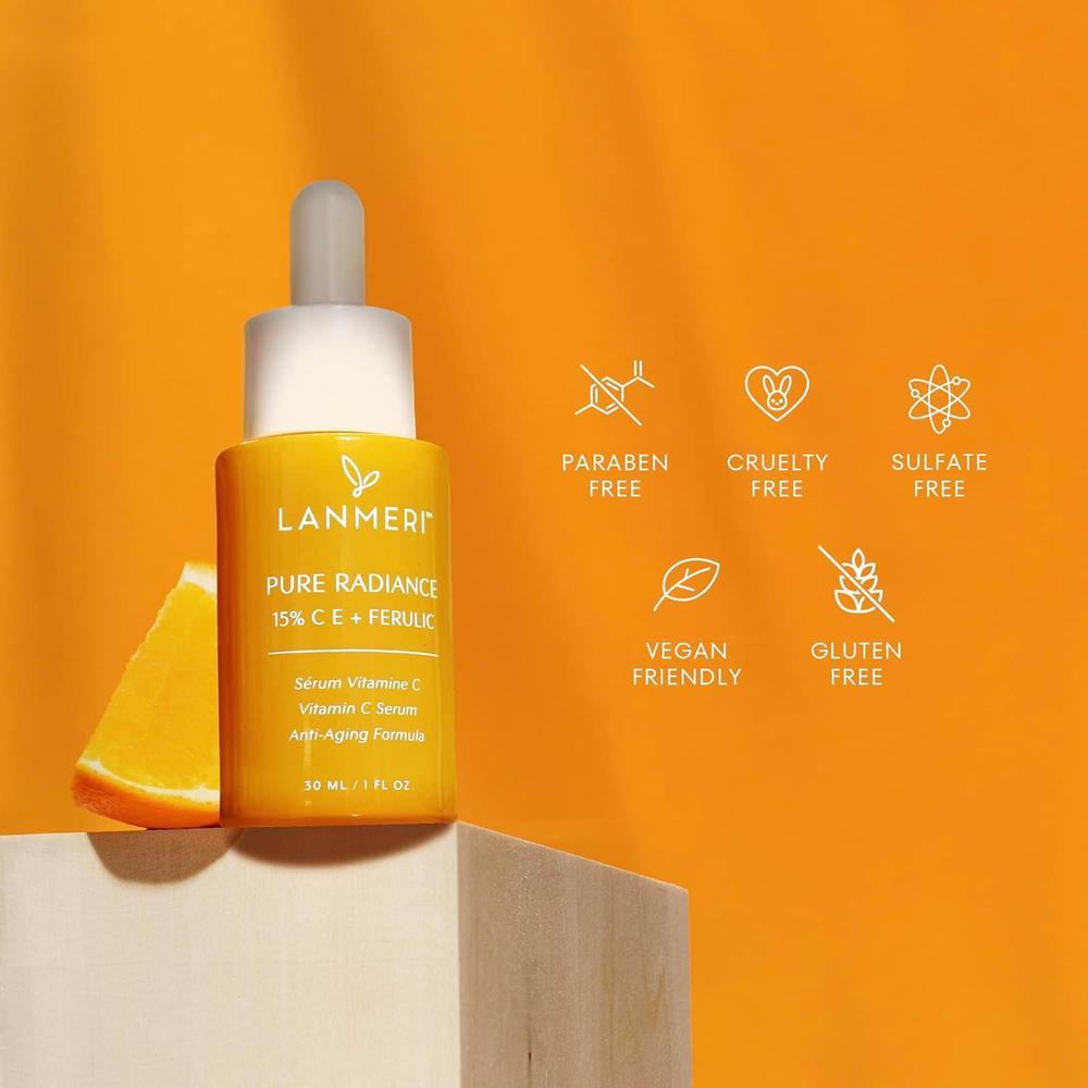 Lanmeri Serum Facial 15% Vitamina C + E + Ácido Ferúlico 30ml