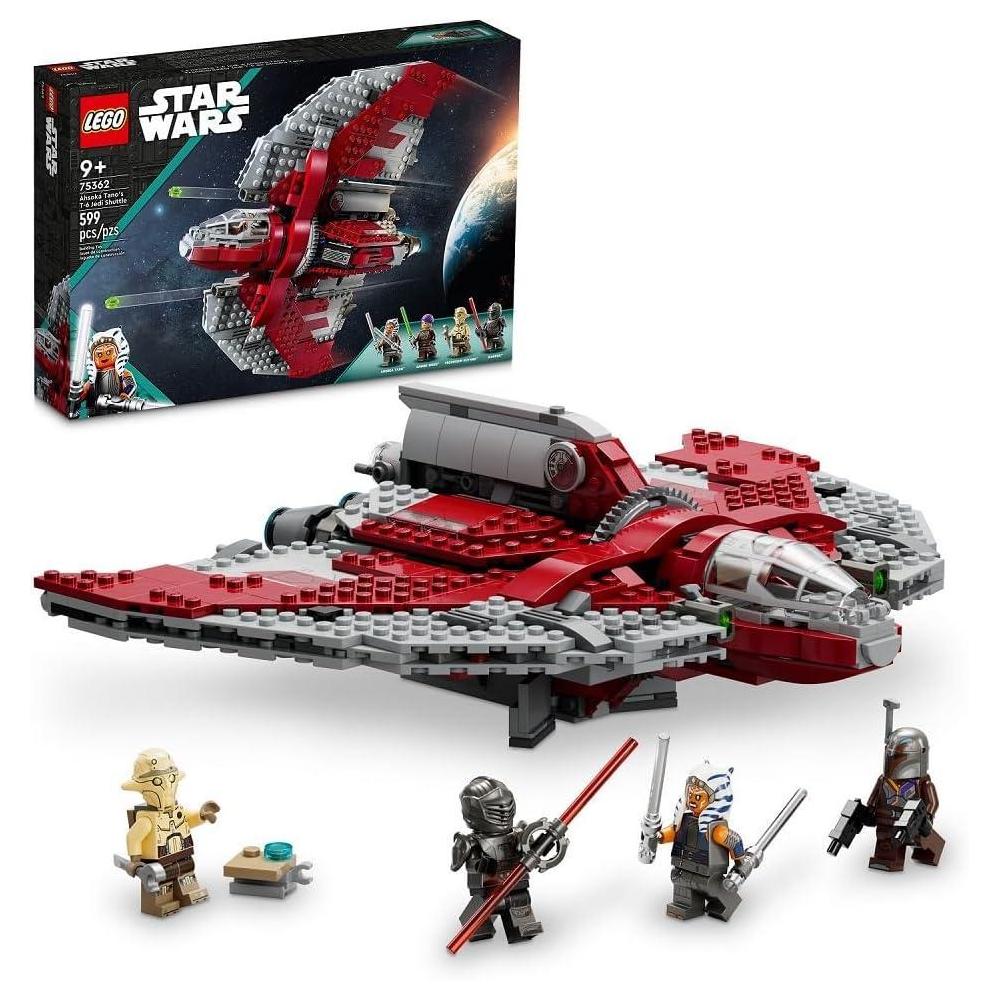 LEGO Star Wars Ahsoka Tano’s T-6 Jedi Shuttle Spaceship Toy - Star Wars Building Toys Set for Kids, Boys & Girls, Ages 9+ - Birthday Gift for Fans - 4 Minifigures - 75362