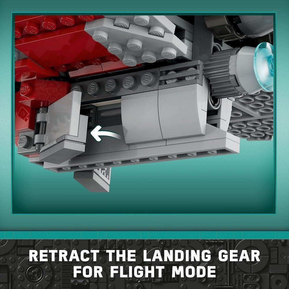 LEGO Star Wars Ahsoka Tano's T-6 Jedi Shuttle Space Ship Toy, Juego de construcción para niños fanaticos de Star Wars a partir de 9 años