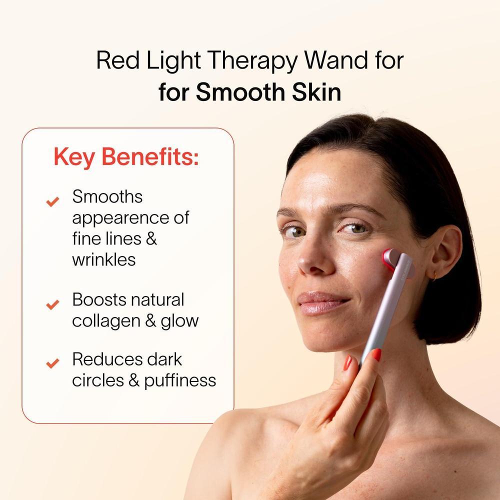Solawave Varita 4 en 1 para Cuidado Facial - Combina Luz Roja, Masaje, Corriente Galvánica y Calor Terapéutico