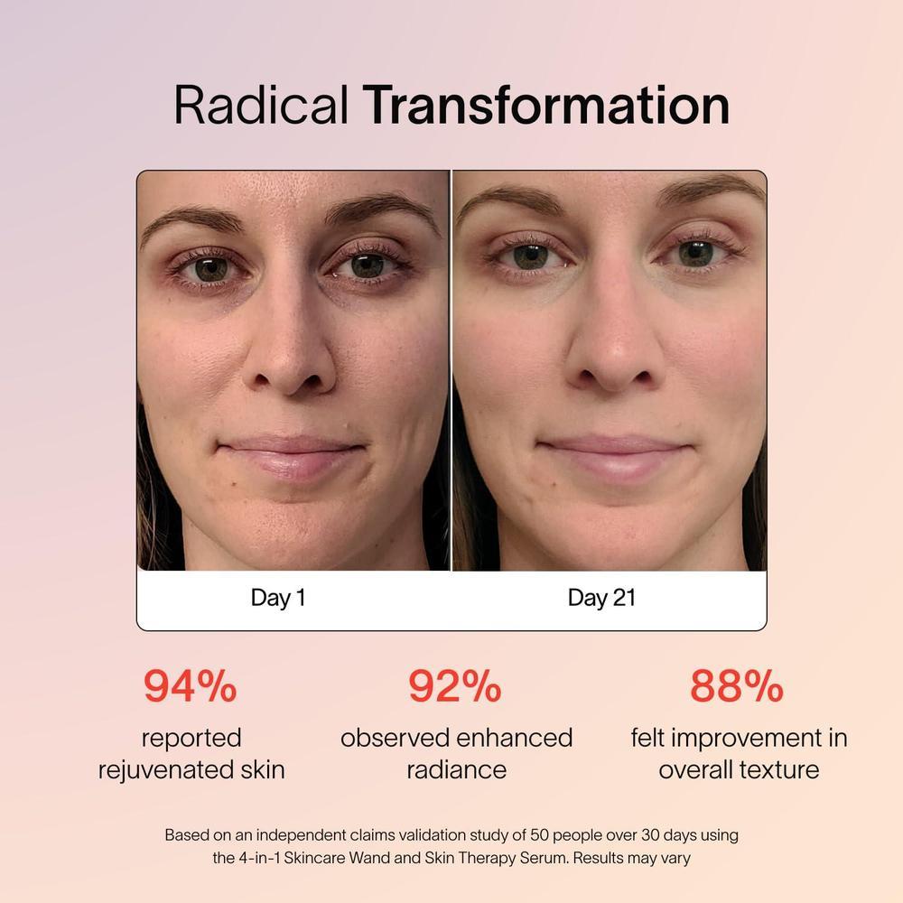 Solawave Varita 4 en 1 para Cuidado Facial - Combina Luz Roja, Masaje, Corriente Galvánica y Calor Terapéutico