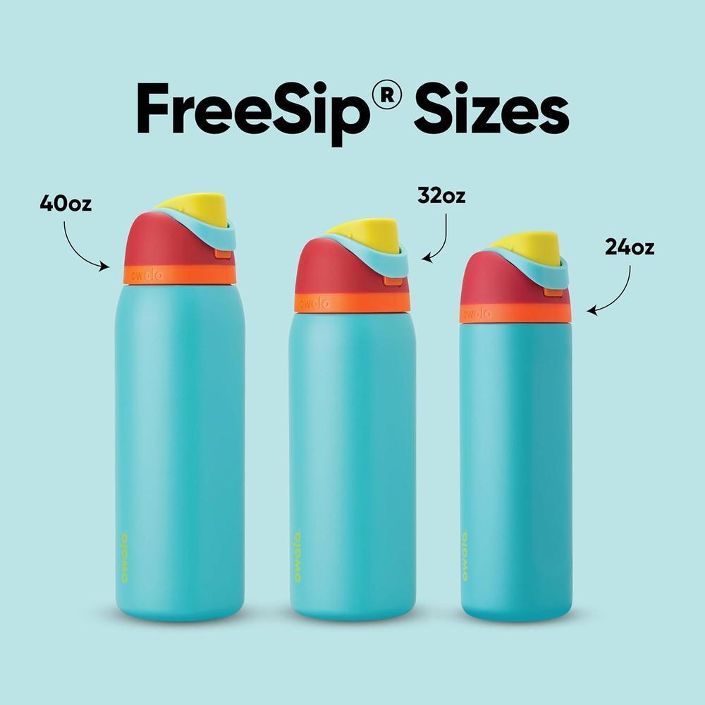 Owala Botella de Agua Acero Inoxidable Aislada FreeSip con Pajita, Libre de BPA, Ideal para Deportes y Viajes
