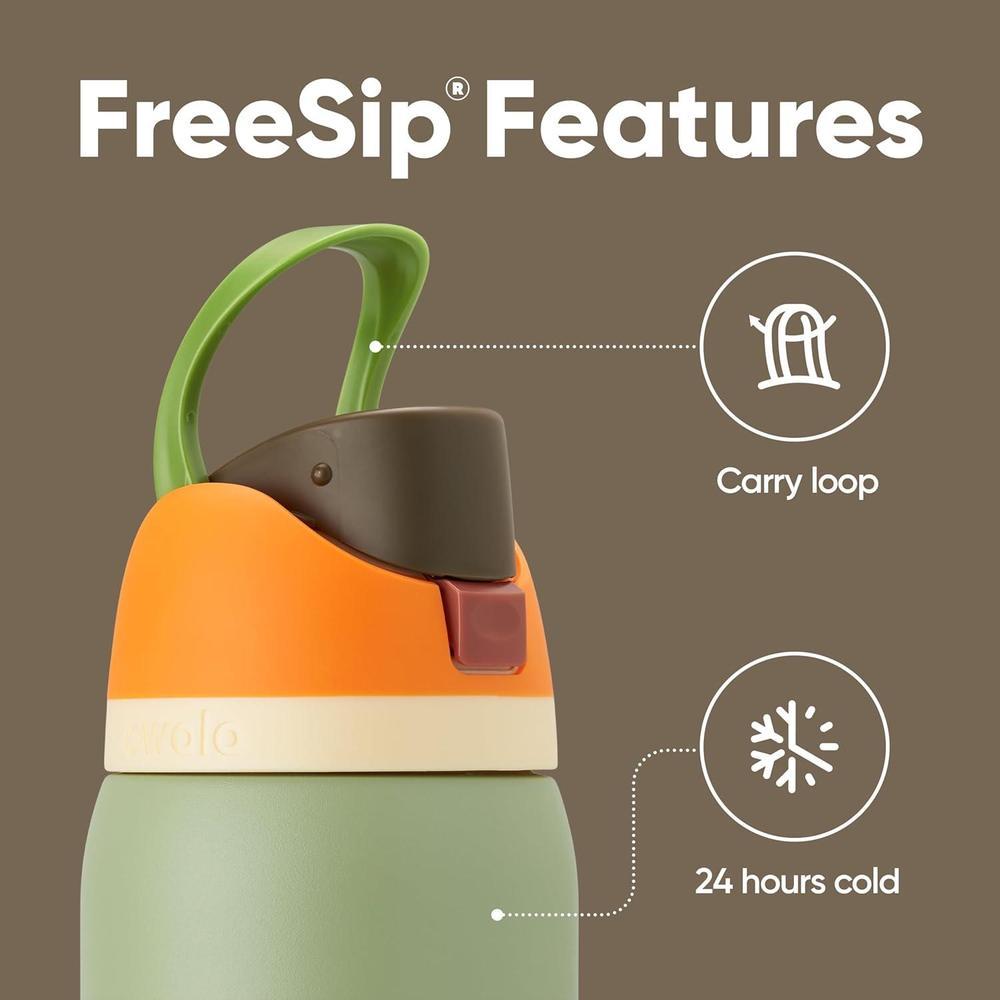 Botella de agua Owala FreeSip de acero inoxidable aislada, sin BPA, incluye sorbete, ideal para deportes y viajes
