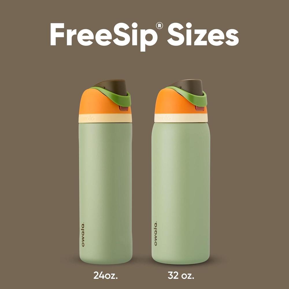 Botella de agua Owala FreeSip de acero inoxidable aislada, sin BPA, incluye sorbete, ideal para deportes y viajes