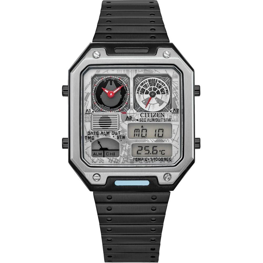 Citizen Men's Star Wars Vintage Ana-Digi Quartz Stainless Steel Watch, Rectangular