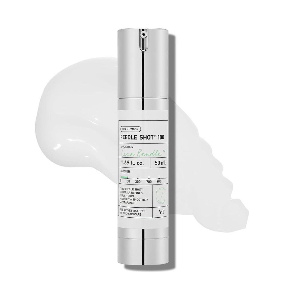 VT COSMETICS CICA Reedle Shot 100, suero de microagujas para cuidado de poros y exfoliación, exosoma, centella asiática para piel de vidrio, textura de piel, refuerzo de piel líquido coreano (1.69