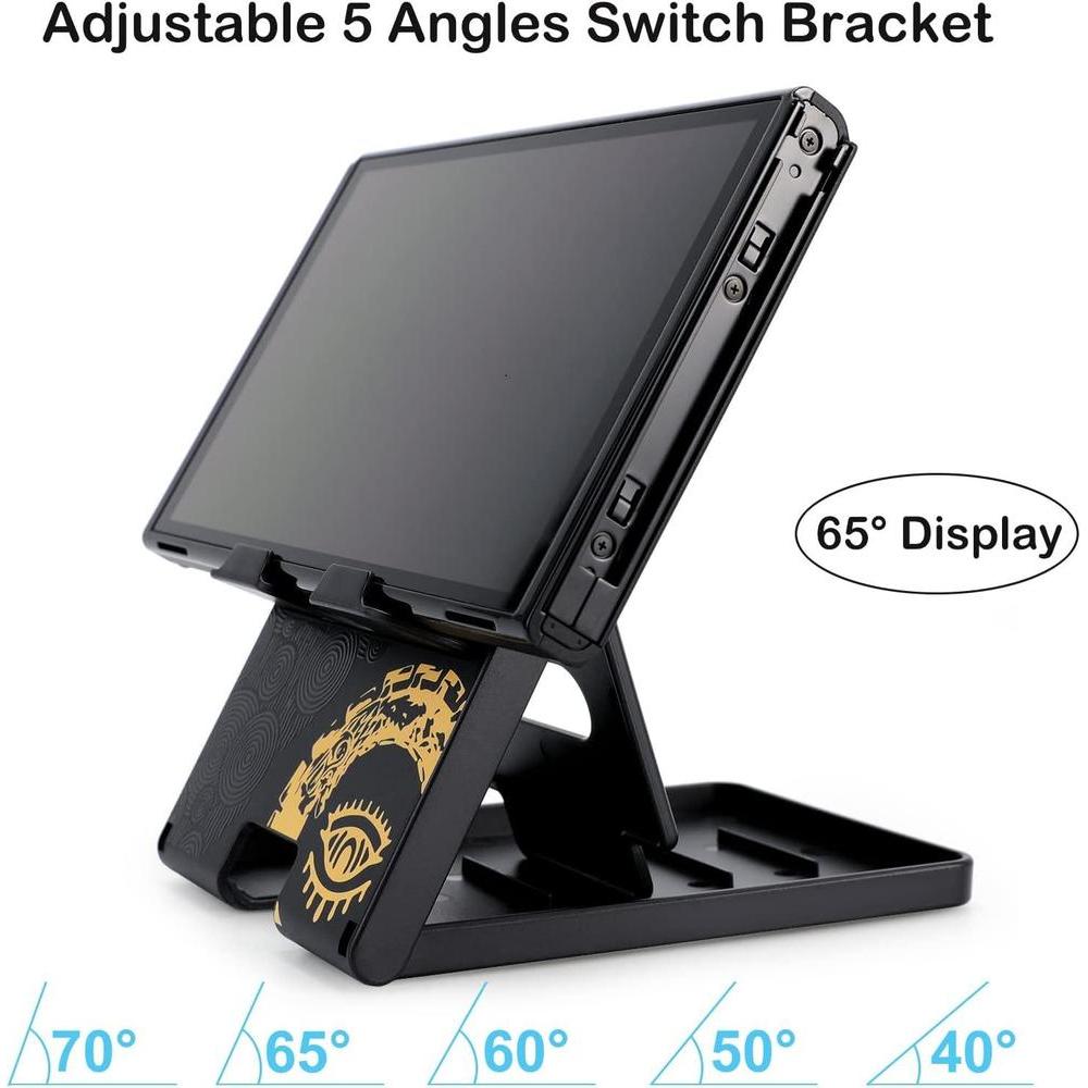 Soporte plegable y ajustable de Tscope para Nintendo Switch, compatible con Zleda Tears of The Kingdom, Lite y OLED