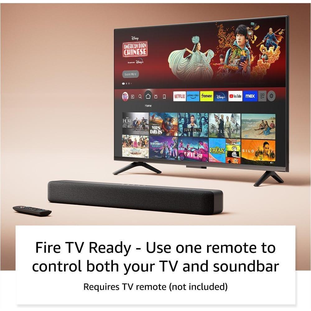 Barra de sonido Fire TV de Amazon con altavoces 2.0, DTS Virtual:X, Dolby Audio y conectividad Bluetooth