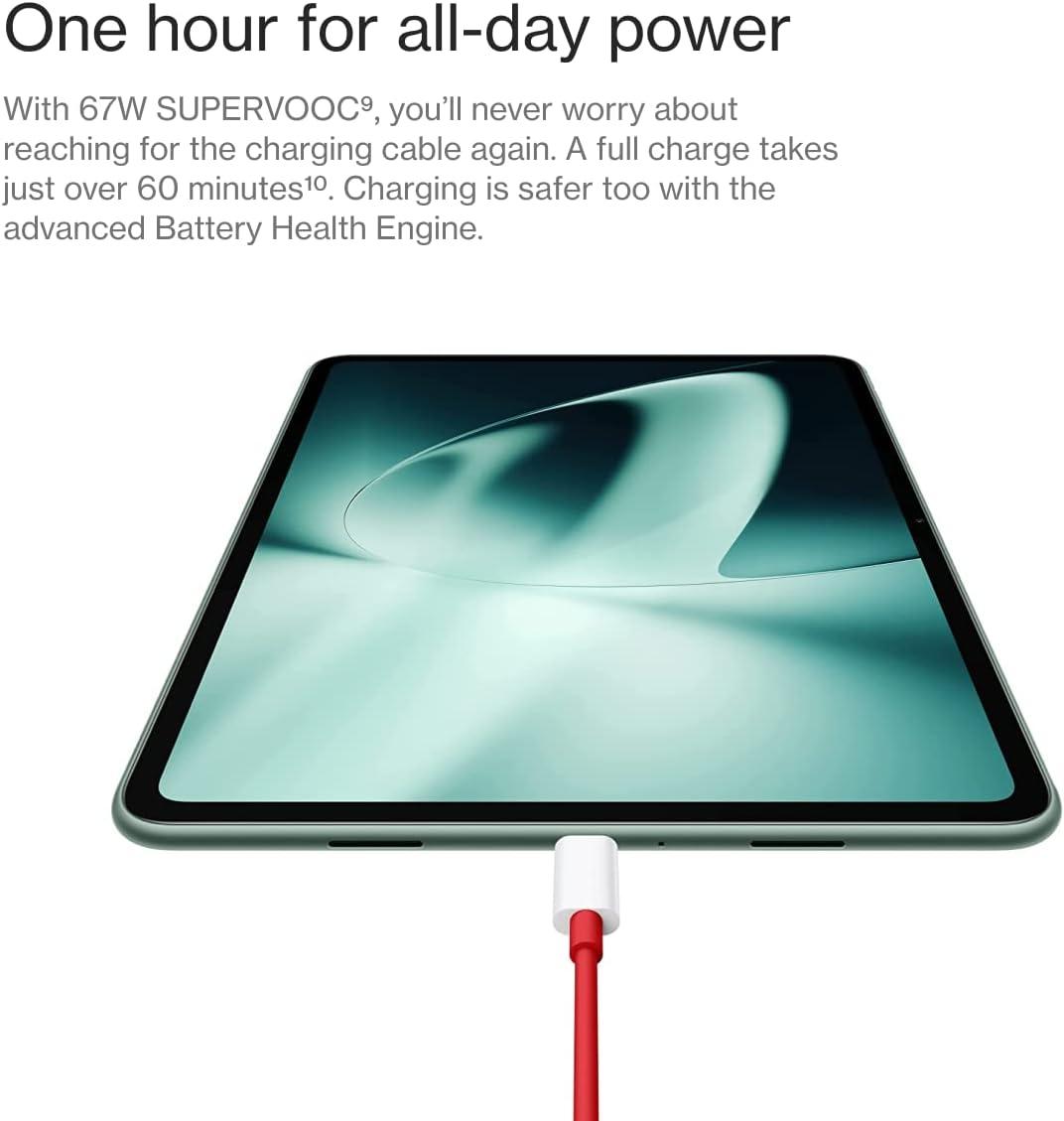 OnePlus Pad Pantalla LCD de 11.61 pulgadas, 8 GB de RAM, 128 GB de almacenamiento, MediaTek Dimensity 9000, Android 13.1, frecuencia de actualización de 144 HZ, Dolby Vision Atmos, Wi-Fi con tableta celular para compartir datos
