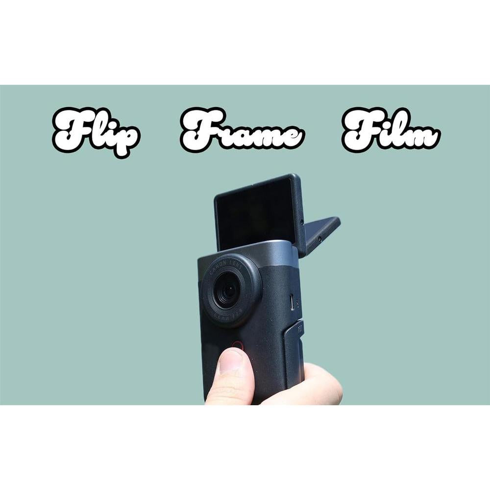 Canon PowerShot V10 Cámara compacta para vlogging, sensor CMOS, video 4K, lente zoom, micrófono estéreo, negro