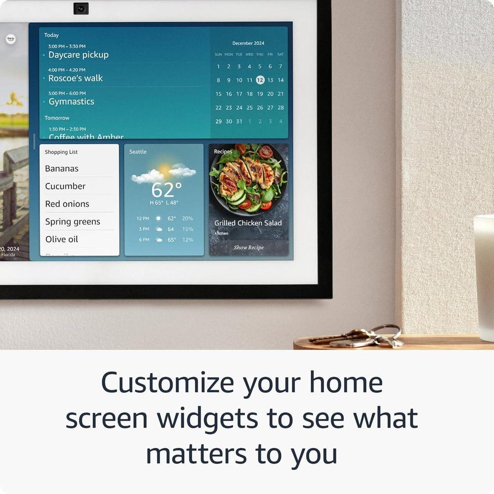 Amazon Echo Show 15 - Pantalla inteligente HD de 15.6″ con Alexa para organización y entretenimiento en el hogar