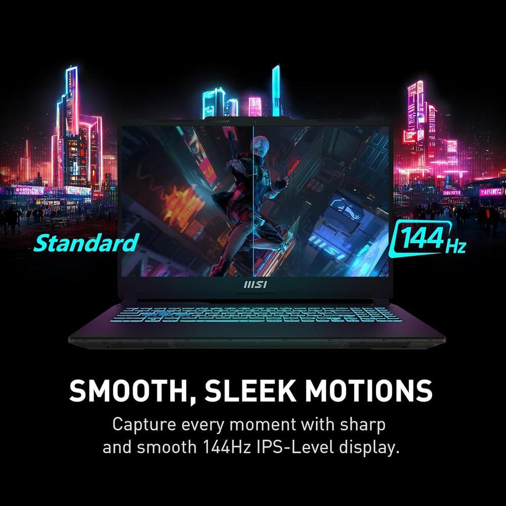 Msi Cyborg 15 Laptop: Intel Core I5, Rtx 2050, 15.6" Fhd, 144Hz, 16Gb Ram, 512Gb Ssd, Usb-C, Windows 11