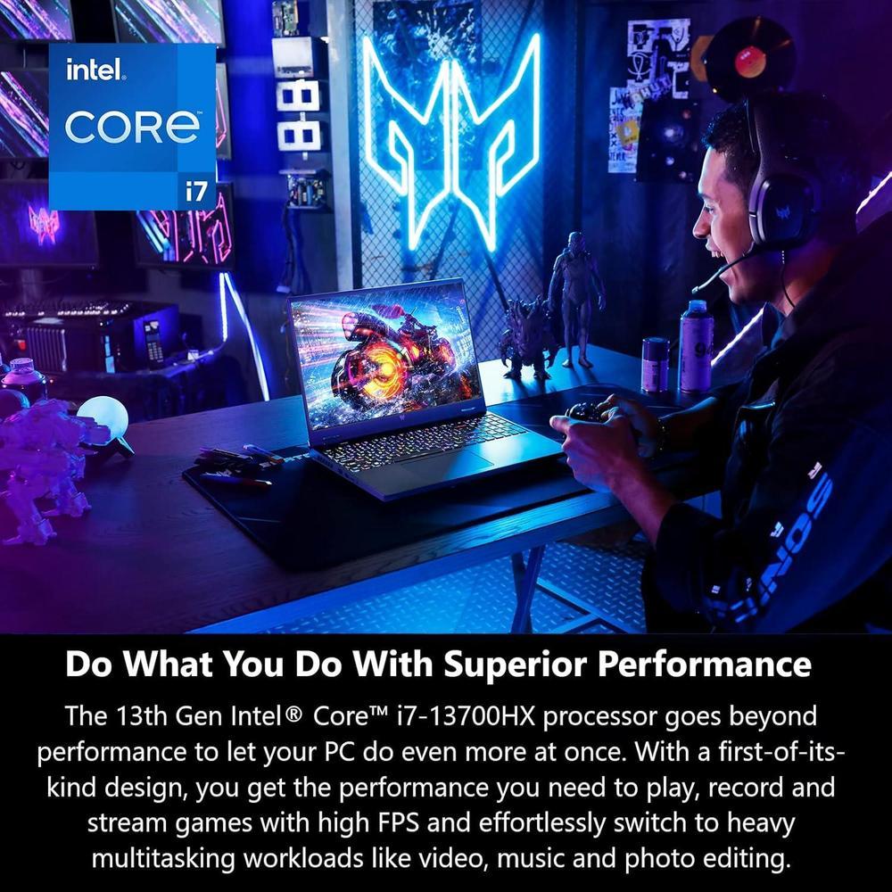 Acer Predator Helios 16 Laptop Gamer PH16-71-71AV 16" 16:10 165HZ Intel Core i7 16GB RAM 1TB SSD RTX 4060 Killer Wi-Fi 6E Negro