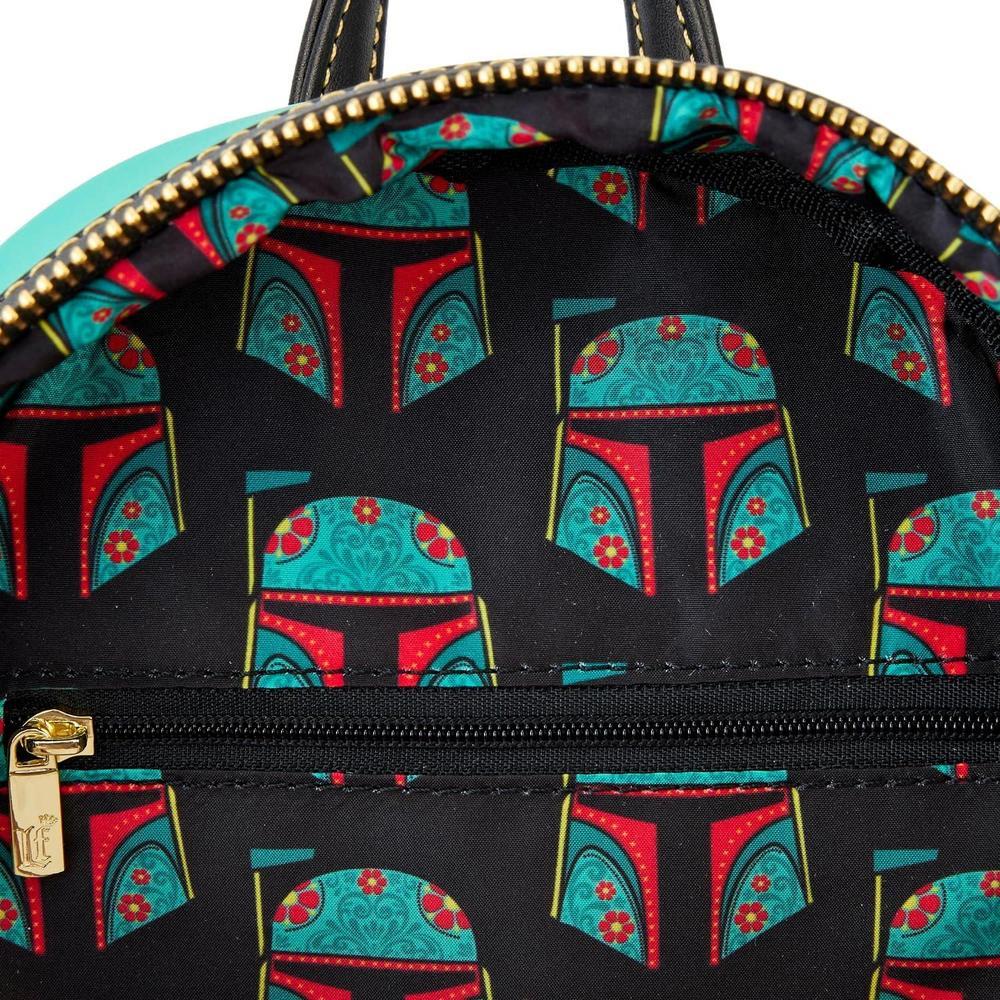Loungefly Star Wars Boba Fett Floral Bordado Cosplay Bolso de Hombro para Mujer