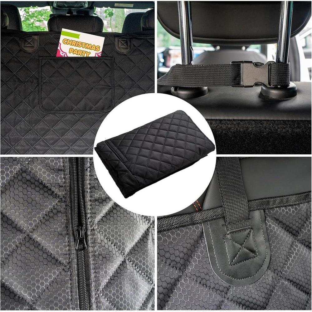 Funda impermeable y antideslizante para asiento de automóvil, adaptable a SUVs, sedanes y furgonetas, con protector de solapa