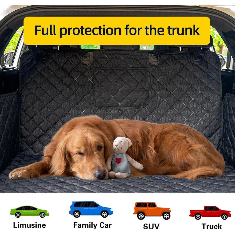 Funda impermeable y antideslizante para asiento de automóvil, adaptable a SUVs, sedanes y furgonetas, con protector de solapa