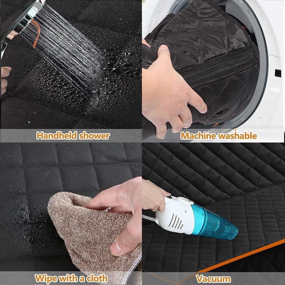 Funda impermeable y antideslizante para asiento de automóvil, adaptable a SUVs, sedanes y furgonetas, con protector de solapa