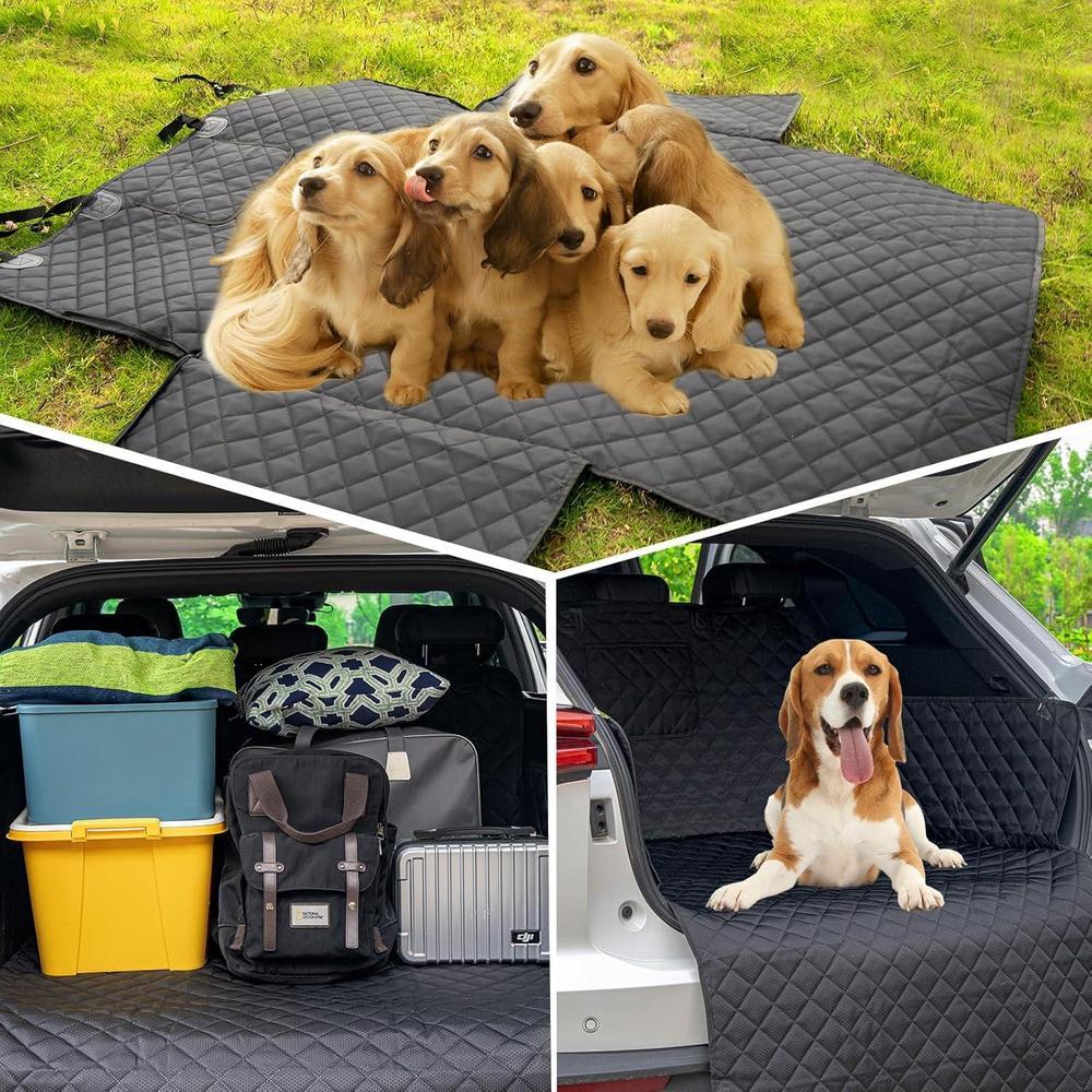 Funda impermeable y antideslizante para asiento de automóvil, adaptable a SUVs, sedanes y furgonetas, con protector de solapa