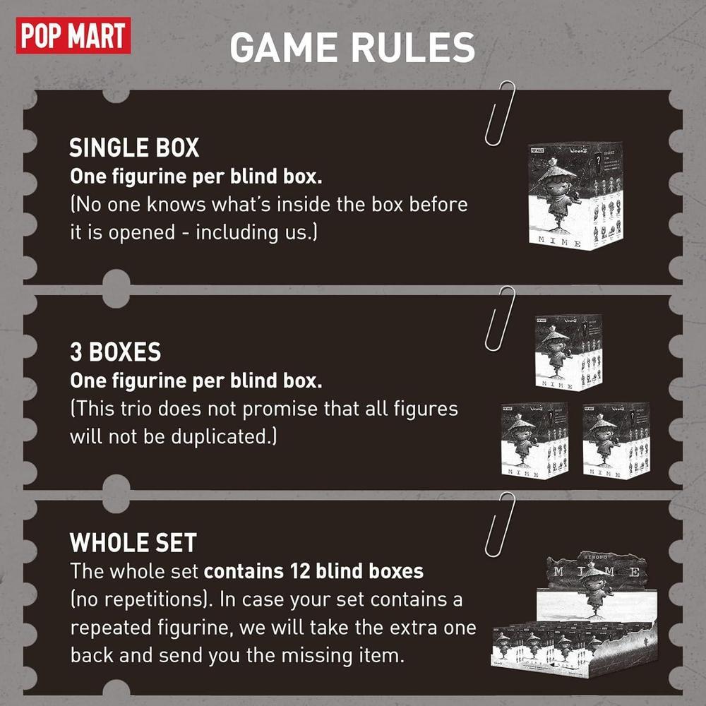 Figuras de la serie POP MART Hirono Mime, diseño aleatorio en caja ciega, juguetes coleccionables para decorar y regalar