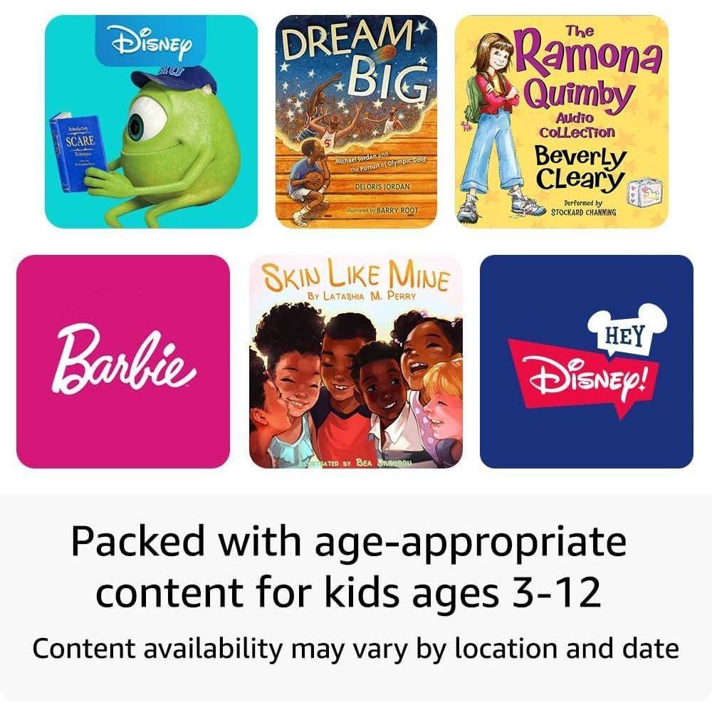 Amazon Echo Pop Kids con control parental y diseño de princesas Disney, incluye suscripción Amazon Kids+