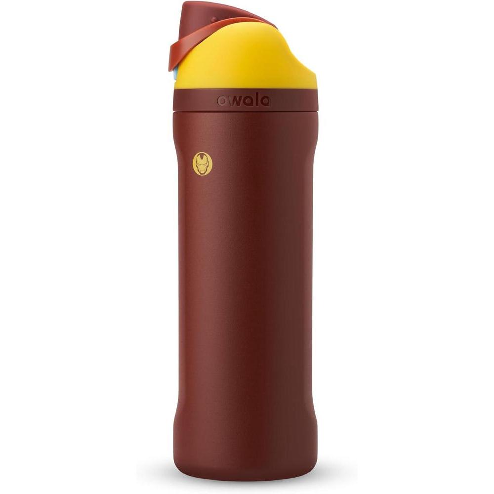 Owala Marvel FreeSip Insulated Stainless Steel Water Bottle with Straw for Sports and Travel, BPA-Free Sports Water Bottle, 24 oz, Iron Man
