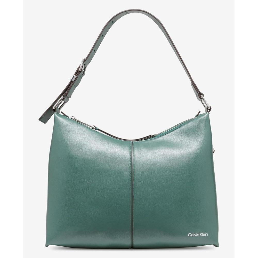 Bolso de hombro Hobo Calvin Klein Max Top Zip, cuero vegano de alta calidad y organización interior segura
