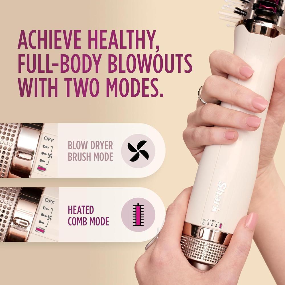 Shark HT212 SmoothStyle peine térmico y cepillo secador, doble modo, adecuado para todo tipo de cabello