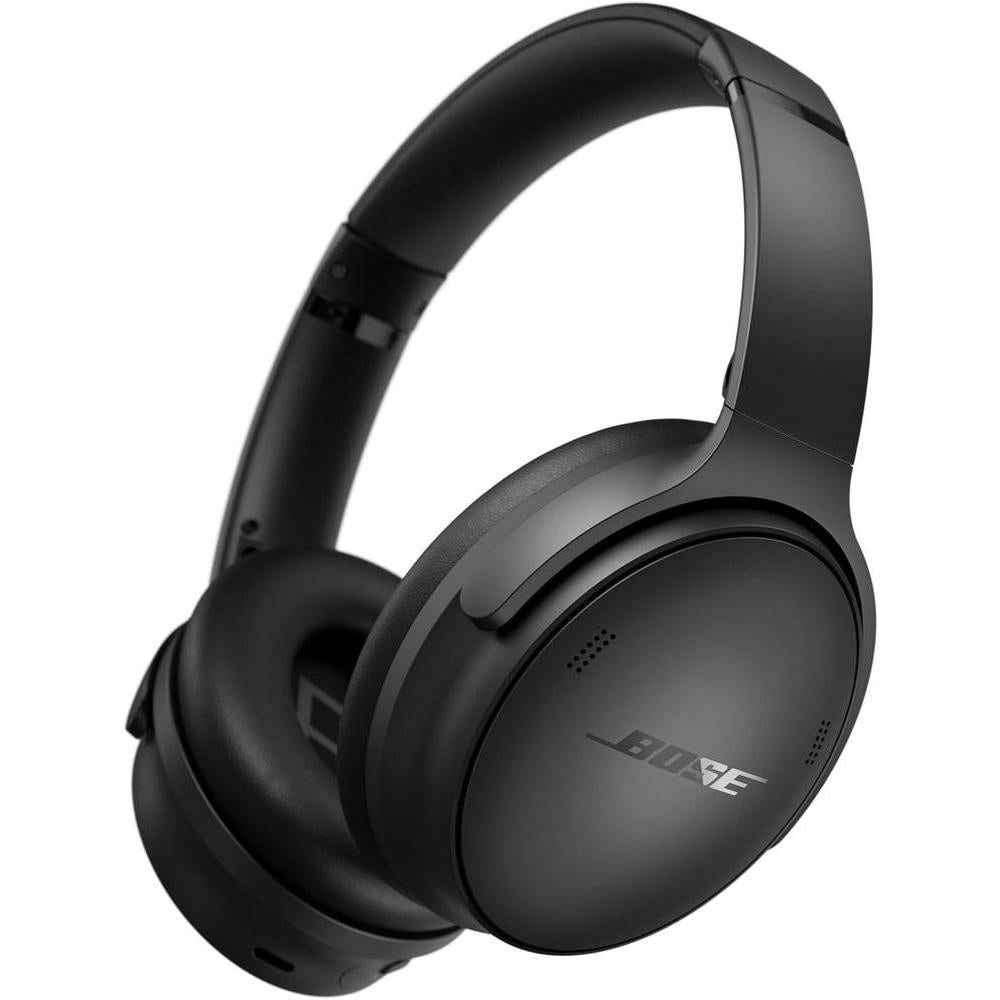Bose QuietComfort Bluetooth Headphones, Wireless Headphones, Over Ear Noise Cancelling Headphones with Mic, Up To 24 Hours of Battery Life, Black