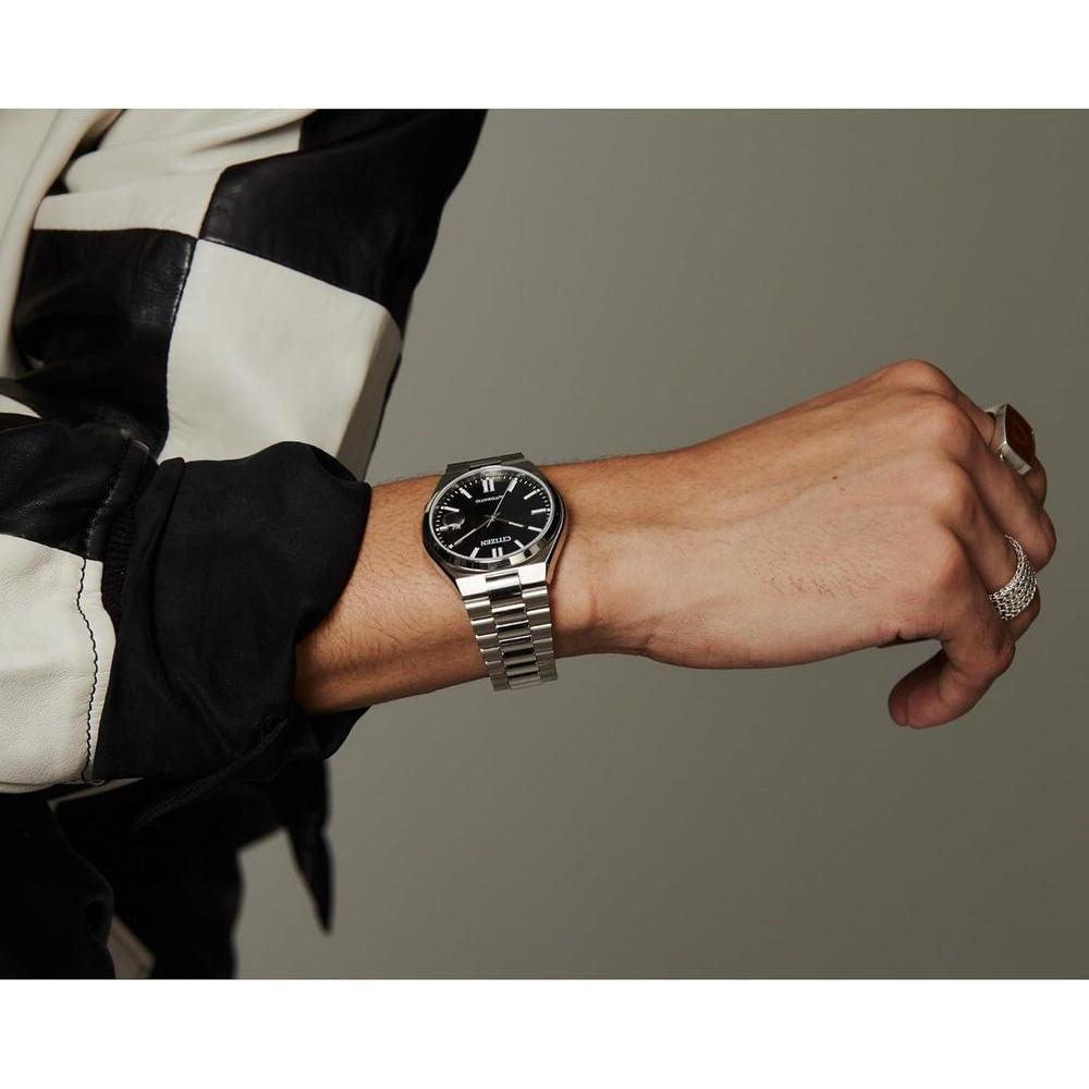 Reloj Citizen Automático Tsuyosa Sport, acero inoxidable plateado, 3 agujas y fecha, reserva de marcha 42 horas