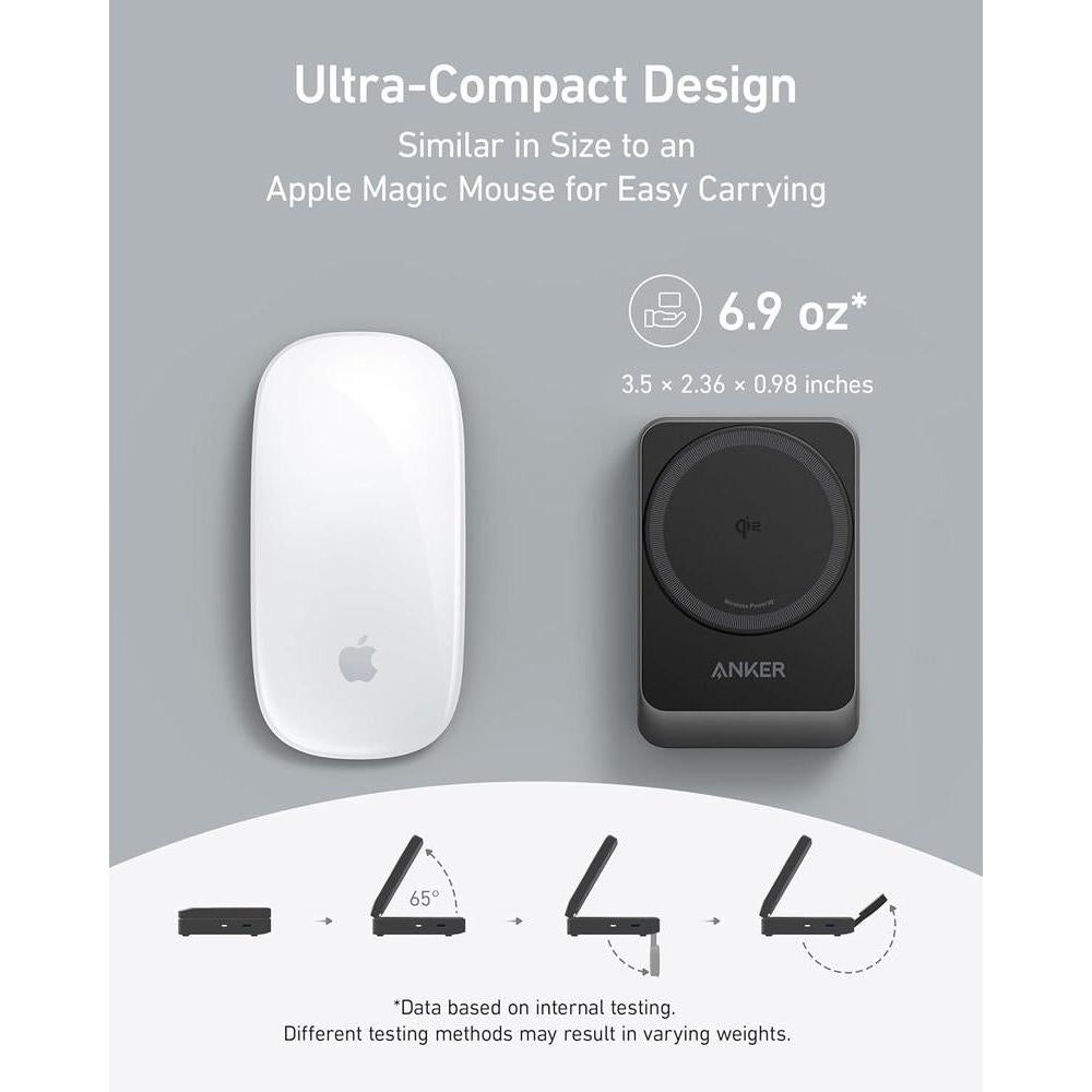Estación de carga inalámbrica 3 en 1 Anker MagGo para iPhone, AirPods y Apple Watch con MagSafe, carga rápida y diseño compacto