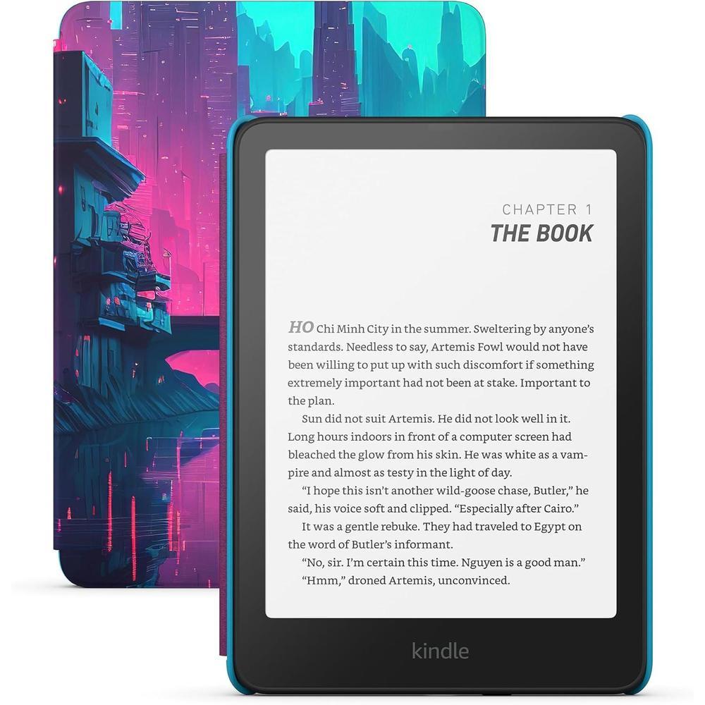All-new Amazon Kindle Paperwhite Kids (16 GB) – larger 7" glare-free display – Kids read an average of 1+ hour per day with Kindle – Cyber City
