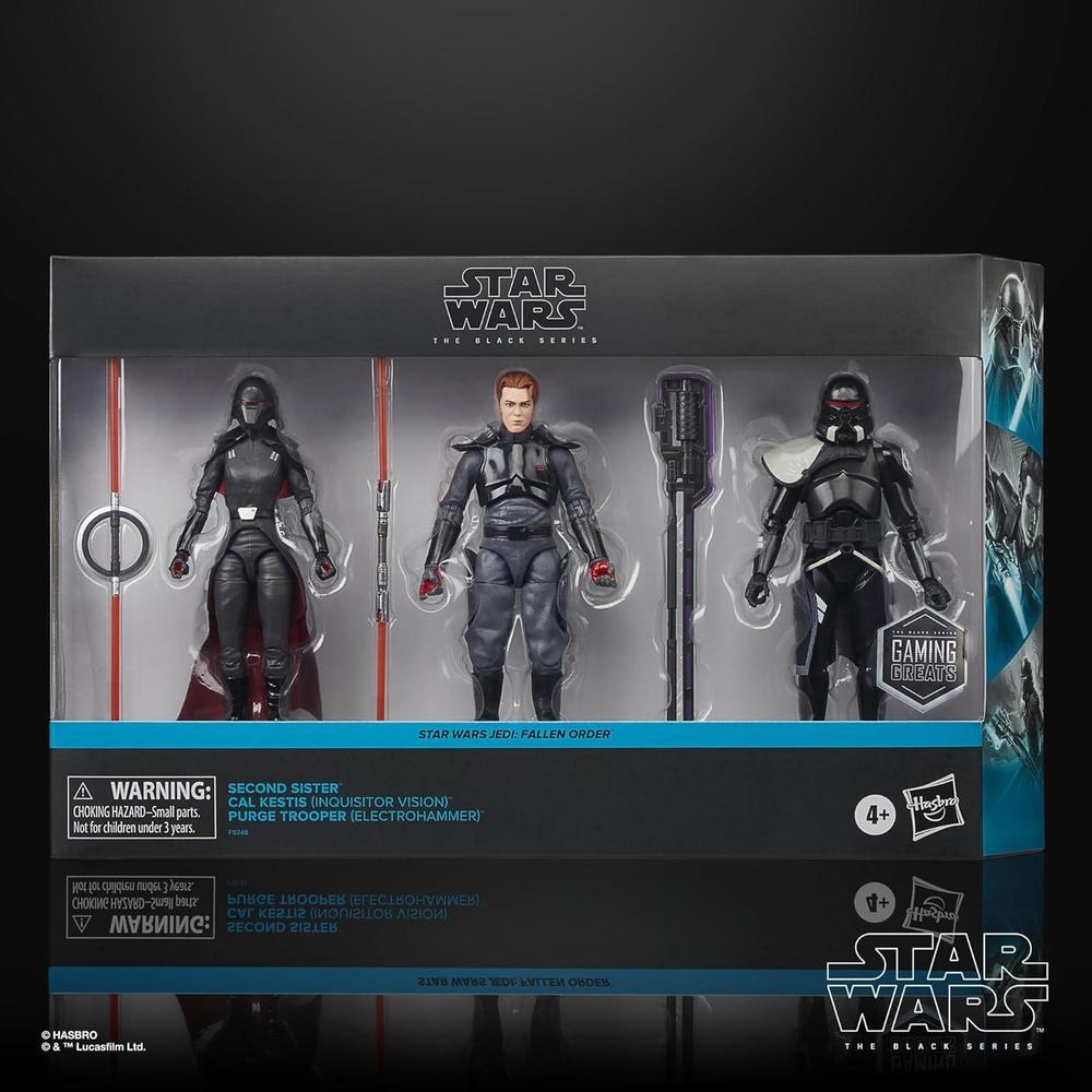STAR WARS The Black Series Gaming Greats Second Sister, Cal Kestis y Purge Trooper, exclusivo de Amazon