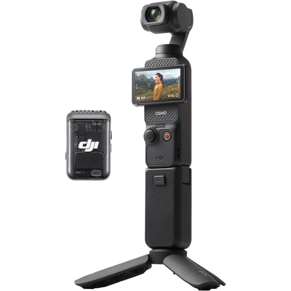 DJI Osmo Pocket 3 Creator Combo, Vlogging Cameras with 1'' CMOS, 4K/120fps Vlog Camera, 3-Axis Stabilization, Face/Object Tracking, Mic Included for Clear Sound, Digital Vlogging Camera for YouTube