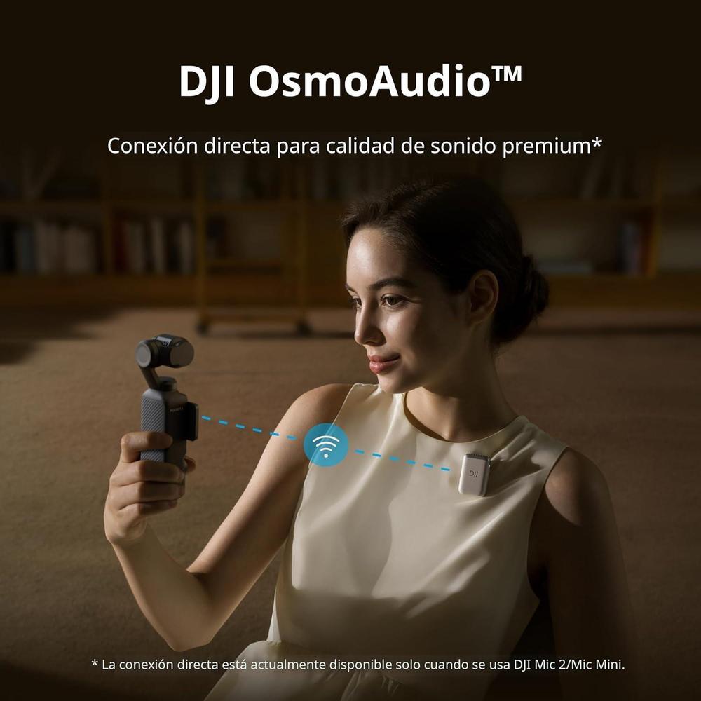 DJI Osmo Pocket 3 Creator Combo, cámara para vlogging 4K con estabilización de 3 ejes, micrófono incluido, seguimiento facial