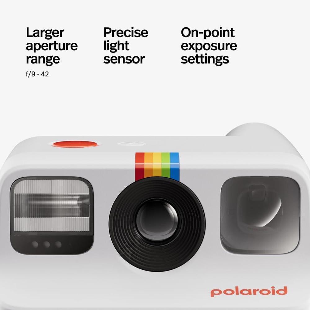 Polaroid Go Mini Cámara Instantánea Generation 2 con Paquete de Película Incluido - Blanco - Compatible con Película Polaroid Go