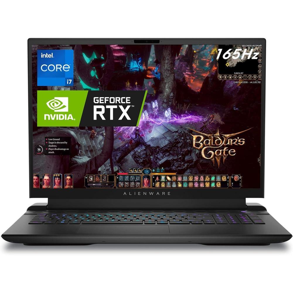 Alienware M18 Gaming Laptop QHD+ Display, Intel Core i7-13700HX, 16 GB DDR5 RAM, 1 TB SSD, NVIDIA GeForce RTX 4070 8 GB GDDR6, Windows 11 Home, 1 Year Premium Support, Dark Metallic Moon.