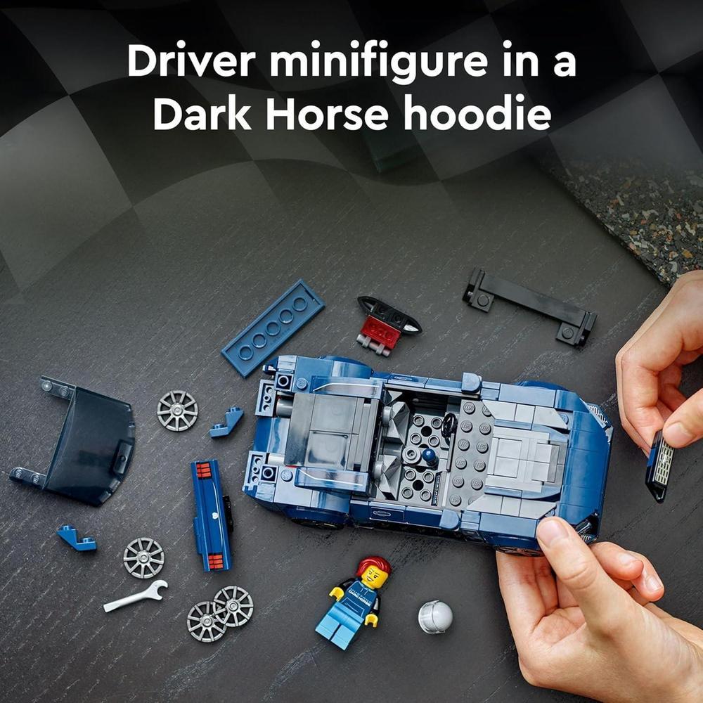 LEGO Speed Champions Ford Mustang Dark Horse para construir y jugar, ideal para niños y coleccionistas de autos