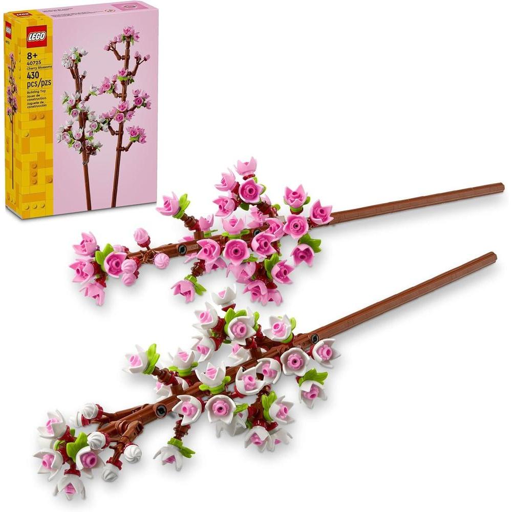 LEGO Cherry Blossom - Building Toy for Kids, Girls & Boys, Ages 8+ - Artificial Cherry Blossom Decor for Home & Display - Gift for Valentines Day for Her & Him - 40725