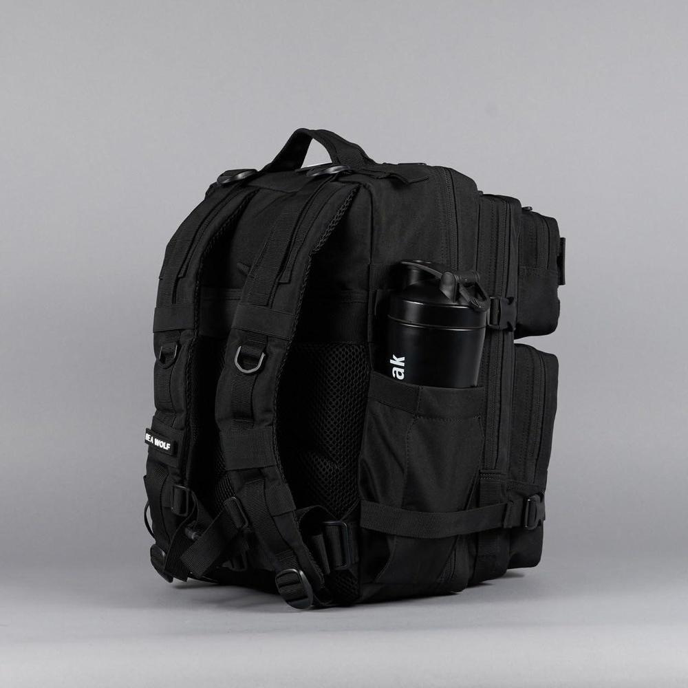 Mochila Táctica 35L WOLFpak en Color Negro con Resistencia al Agua y Personalización con Parches, Ideal para Viajes y Uso Diario