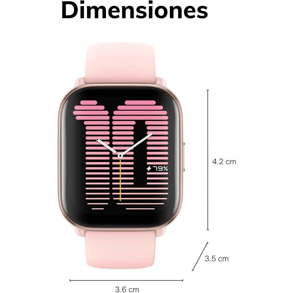 Amazfit Active Reloj Inteligente de 1.65 cm, IA de fitness, entrenador de sueño, GPS, Alexa, Bluetooth, batería de 14 días, Android/iPhone