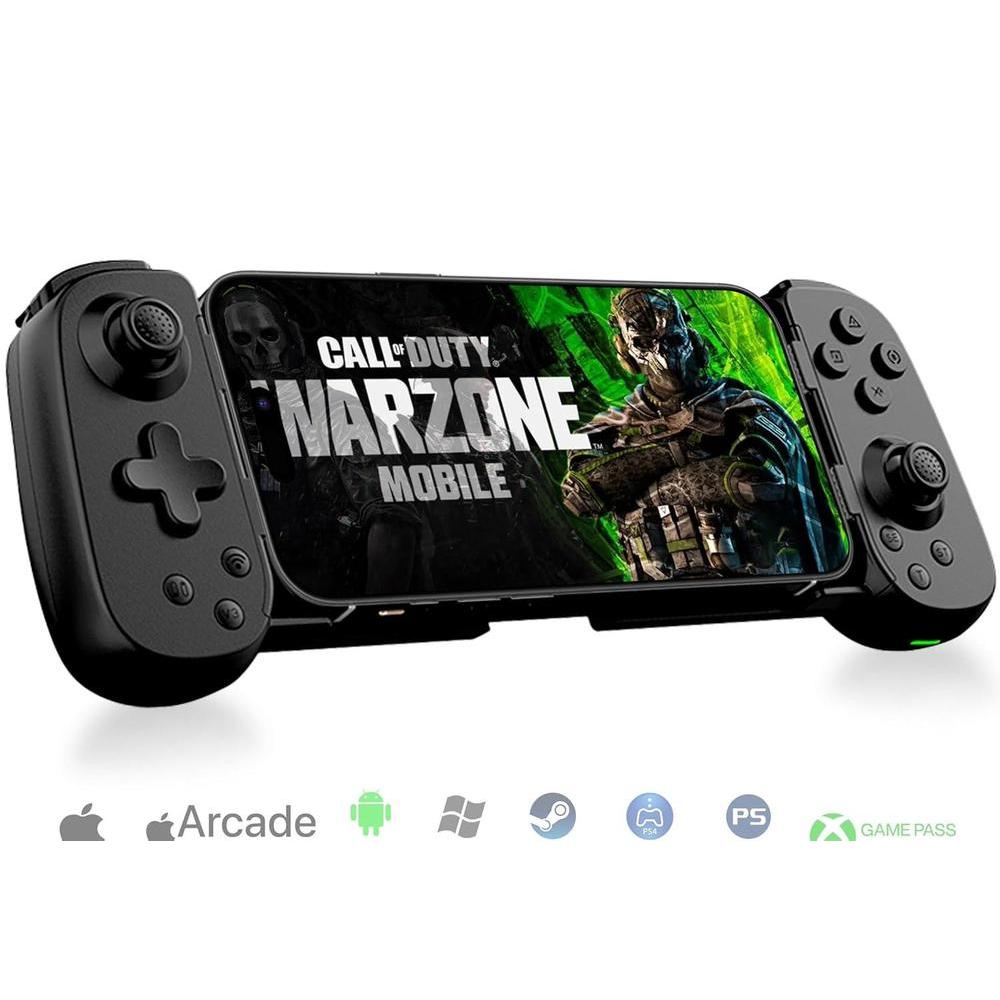 Koiiko Phone Game Controller for iPhone 16/Android/PC/Switch, Play COD, Genshin, Diablo, Support Streaming on PS5/PS4/Xbox/PC Console, Cloud Gaming Wireless Gamepad Joystick, Turbo/6-Axis Gyro/Dual Motor