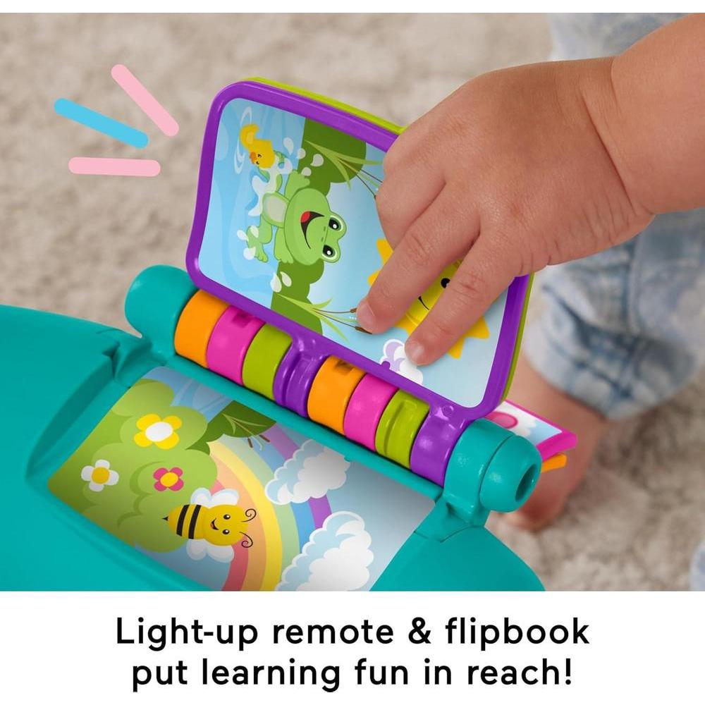 Fisher-Price Juguete de aprendizaje con luces y actividades, color verde azulado, para bebés de 1 año en adelante