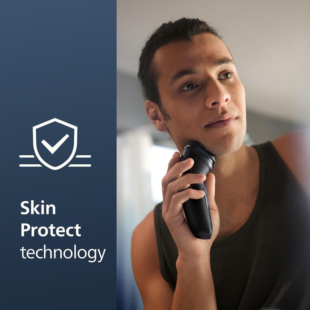 Philips Norelco Shaver 2400, Afeitadora Eléctrica Inalámbrica Recargable Con Recortadora Emergente Y Cabezales Flexibles 4D, X3001/90