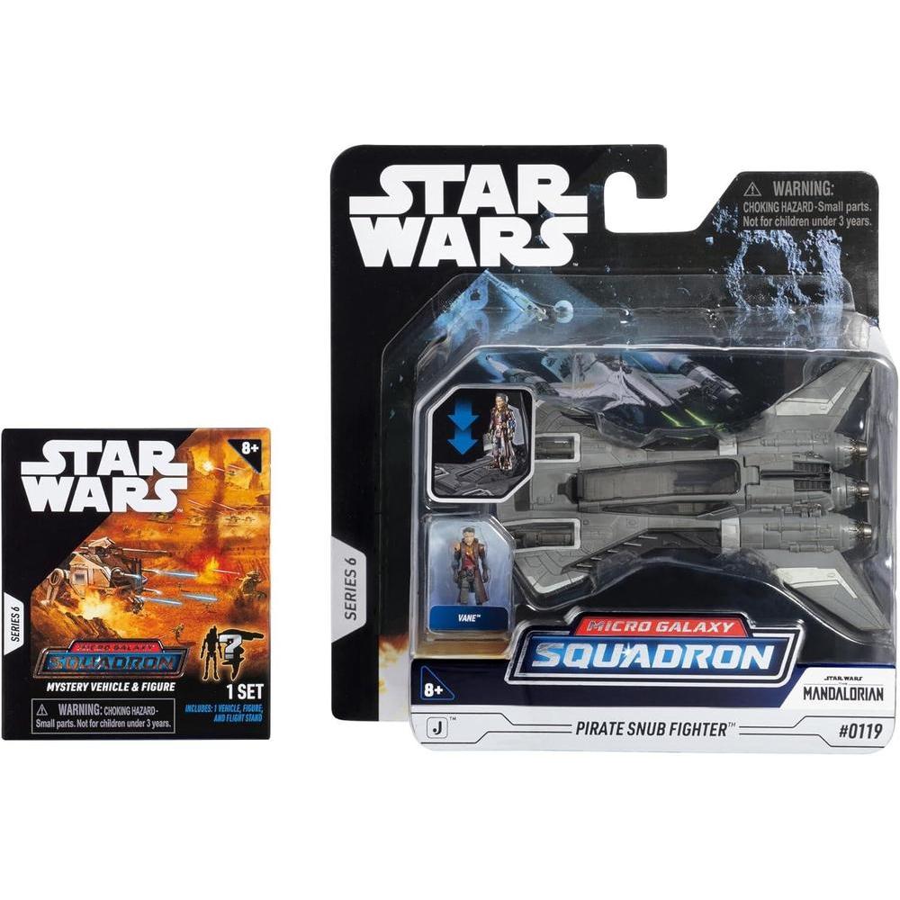 Star Wars Micro Galaxy Squadron Pirate Snub Fighter Mystery Bundle con accesorios
